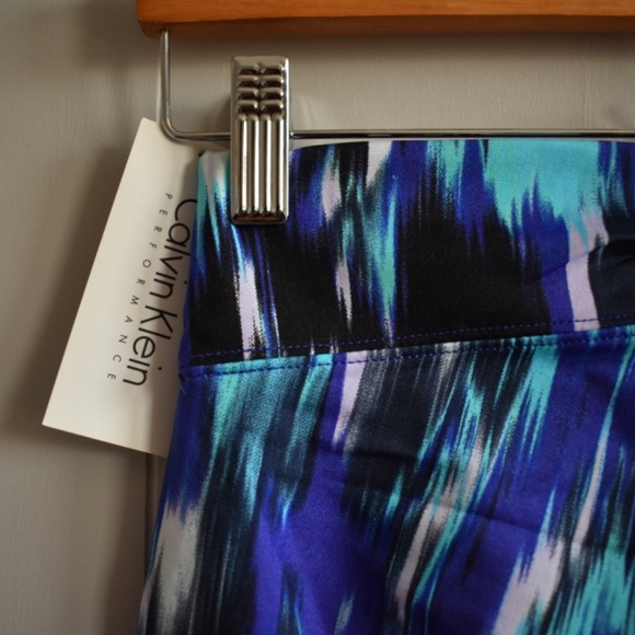 Calvin Klein S NWT Crop Blue Tie Dye Leggings Yoga - Picture 5 of 8